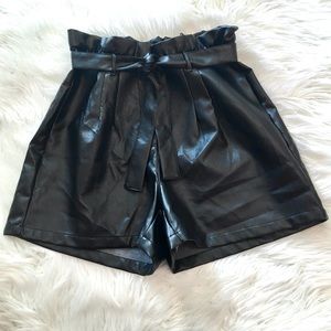 NWT! NASTY GAL FAUX LEATHER HIGH WAISTED SHORTS! SIZE 10! NEVER WORN!!